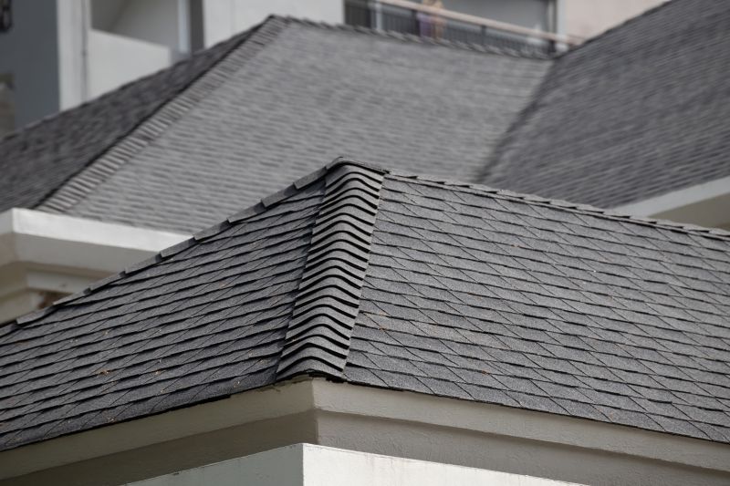 Close-up of Asphalt Shingles Installation